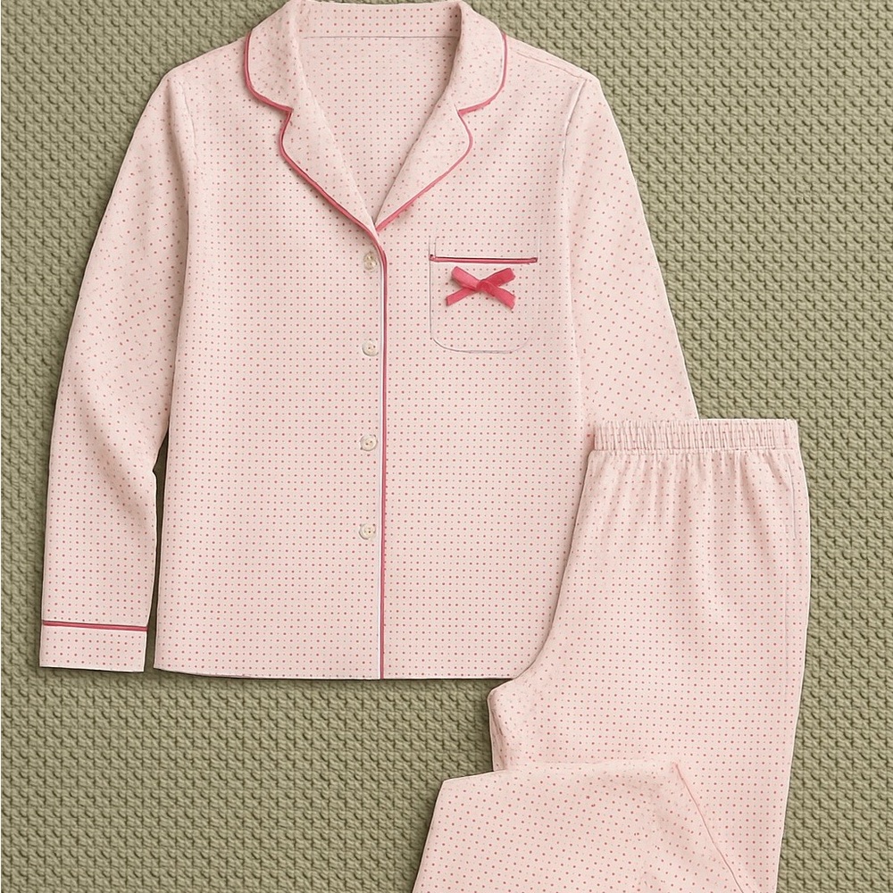 Pink Polka Dot Pajama Set